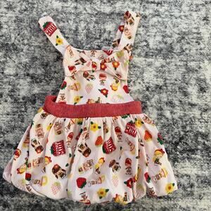 Harajuku Mini Gwen Stefani Strawberry Dress Bow Size 2T No Doubt Lovers Pink